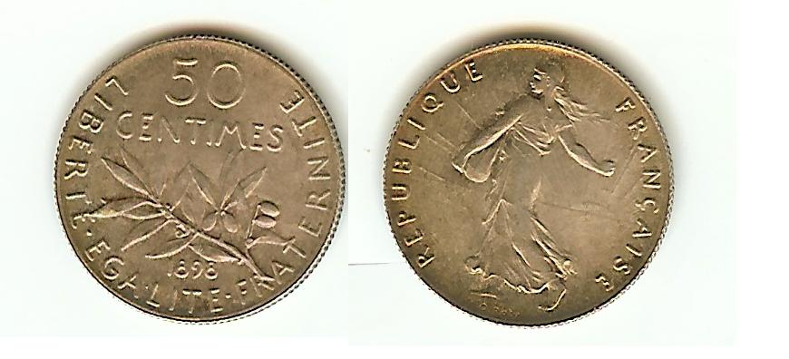 50 Centimes Semeuse 1898 Unc
